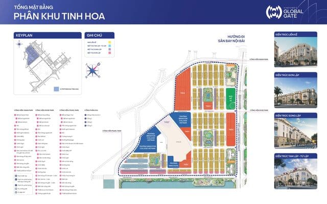 Mặt bằng phân khu Tinh Hoa Vinhomes Cổ Loa