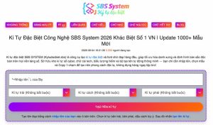 ky tu dac biet sbs
